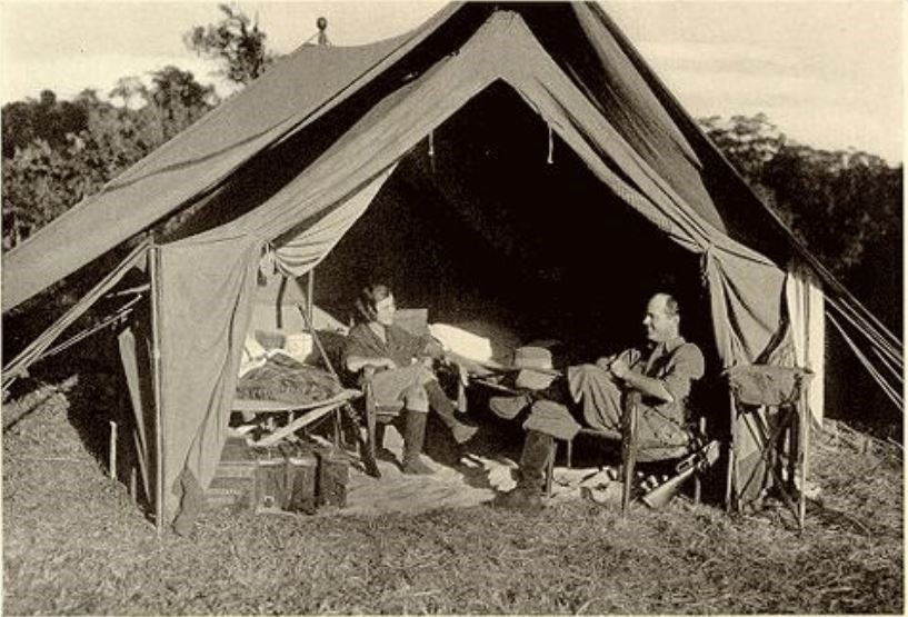 B & W Tent Picture